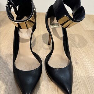 Elegant Black and Gold Marciano Women's Heels